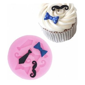 Tiny Size Bow Tie Necktie Mustache Silicone Mold for Fondant